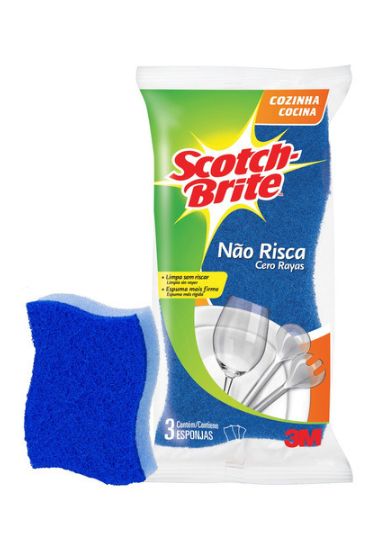 ESPONJA SCOTCH BRITE 75x110 NAO RISCA AZU...