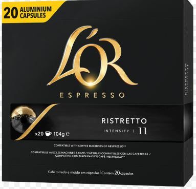 CAPSULAS DE CAFÉ L\\OR RISTRETO 104G C/20
