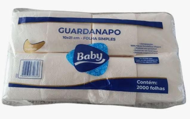GUARDANAPO BABY 10X21 C/2000fls