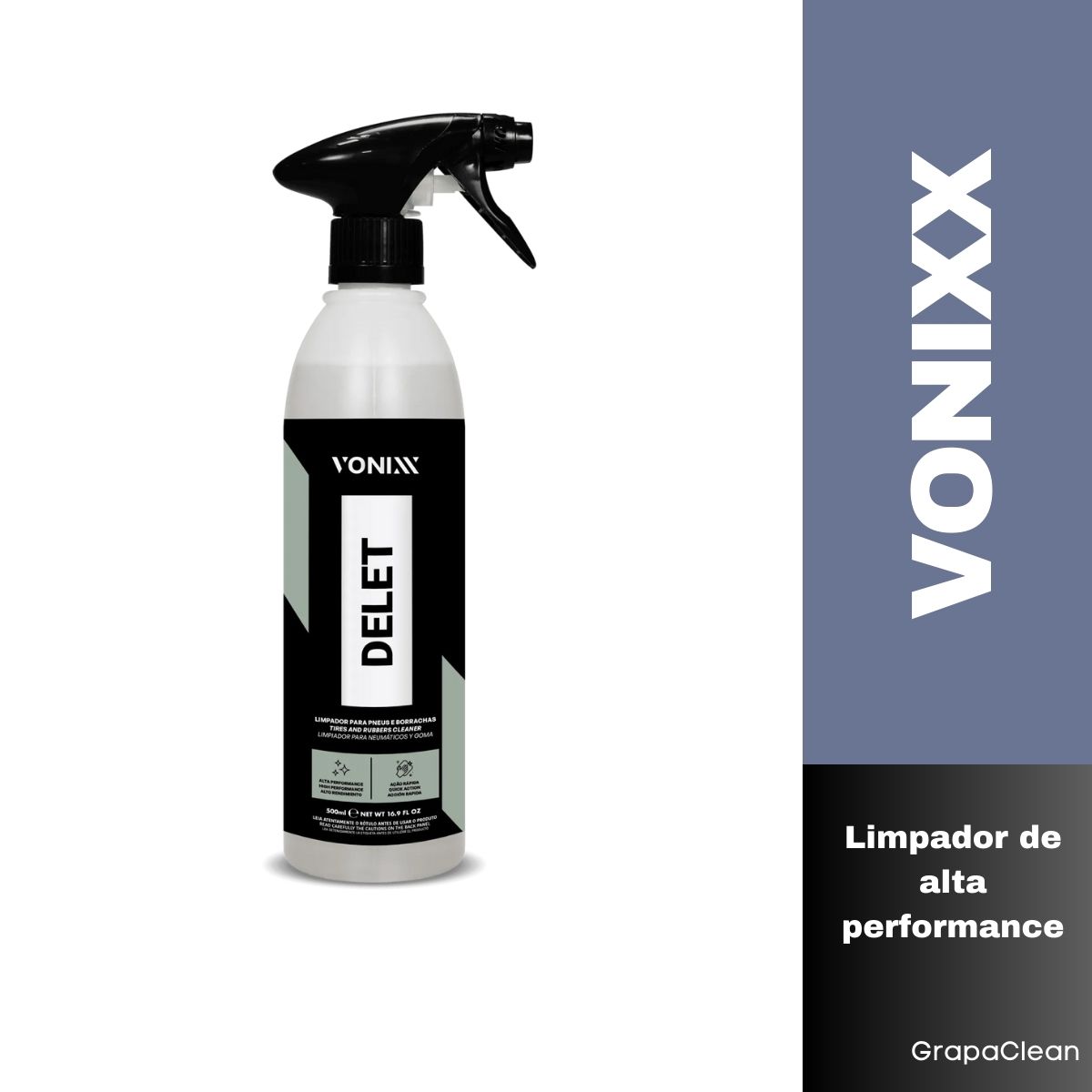 DELET LIMPADOR PNEUS E BORRACHAS 500ML VO...